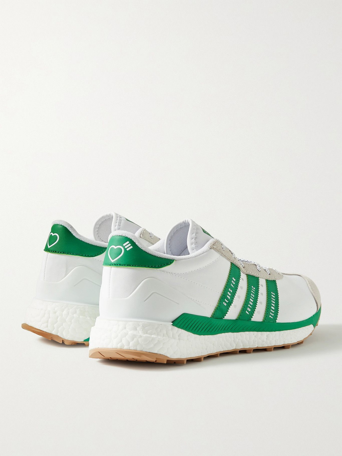 ADIDAS CONSORTIUM - Human Made Country Free Hiker Suede and Leather-Trimmed  Shell Sneakers - White adidas Consortium