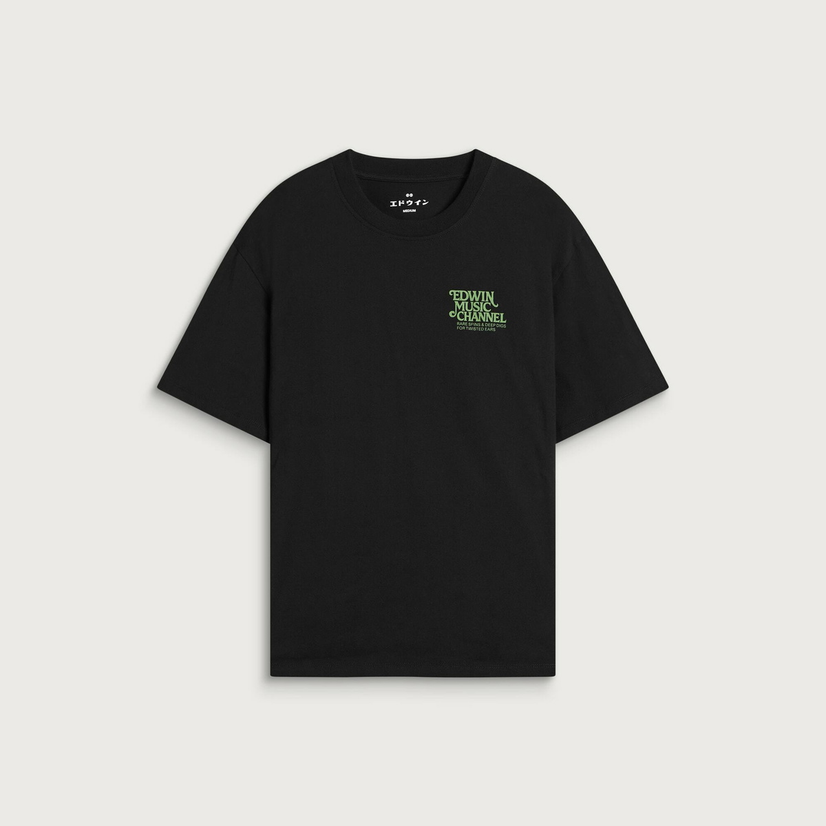 Edwin Men's Rare Spins TS in Black Garment Washed