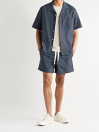 HOWLIN' - Holidays Checked Cotton-Blend Seersucker Drawstring Shorts - Blue