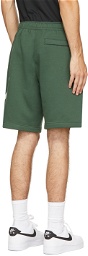 Nike Green & White Fleece Sportswear Club Shorts
