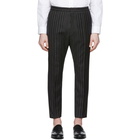 Hugo Black Pinstripe Extra Slim Harly Trousers