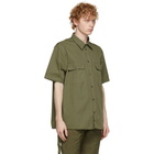 Helmut Lang Khaki Oversized Short Sleeve Shirt