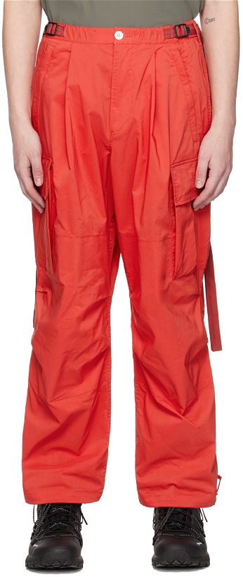 Photo: F/CE.® Red Relaxed-Fit Cargo Pants