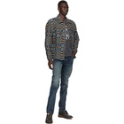 RRL Black and Blue Check Black Bear Over Shirt