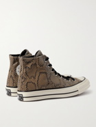 CONVERSE - Chuck 70 Snake-Effect Leather High-Top Sneakers - Brown