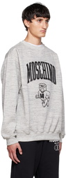 Moschino Gray Varsity Sweatshirt