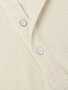 Rag & Bone - Dexter Honeycomb-Knit Organic Cotton Henley T-Shirt - Neutrals