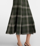 Emilia Wickstead Kensie checked wool-blend midi skirt