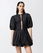 Pinko Short Dress With Balloon Skirt Limo Black