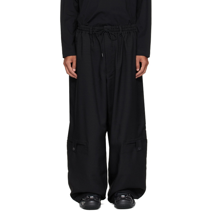 Photo: Y-3 Black Sport Uniform Adaptive Length Cargo Pants