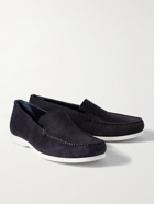 Manolo Blahnik - Monaco Suede Loafers - Blue