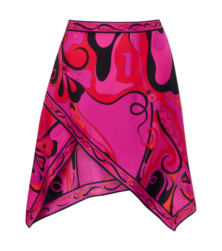 Photo: Pucci Orchidee silk twill miniskirt