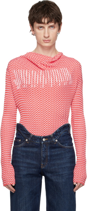 Photo: Jean Paul Gaultier Red 'The Gingham' Turtleneck