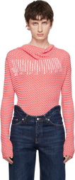 Jean Paul Gaultier Red 'The Gingham' Turtleneck