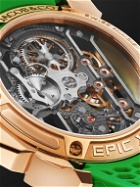 Jacob & Co. - Epic X Limited Edition Hand-Wound Skeleton Chronograph 44mm 18-Karat Rose Gold and Rubber Watch, Ref. No. EX120.43.AC.AC.ABRUA