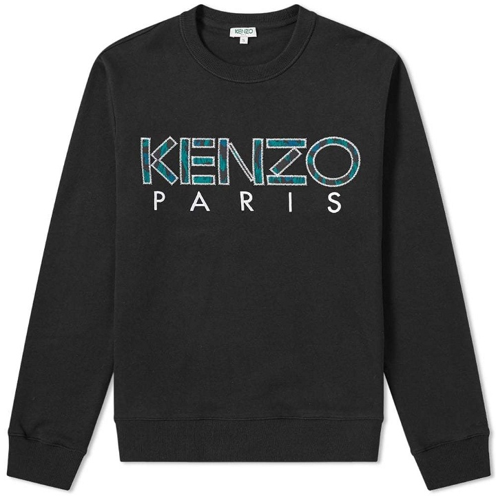 Photo: Kenzo Embroidered Paris Logo Crew Sweat Black