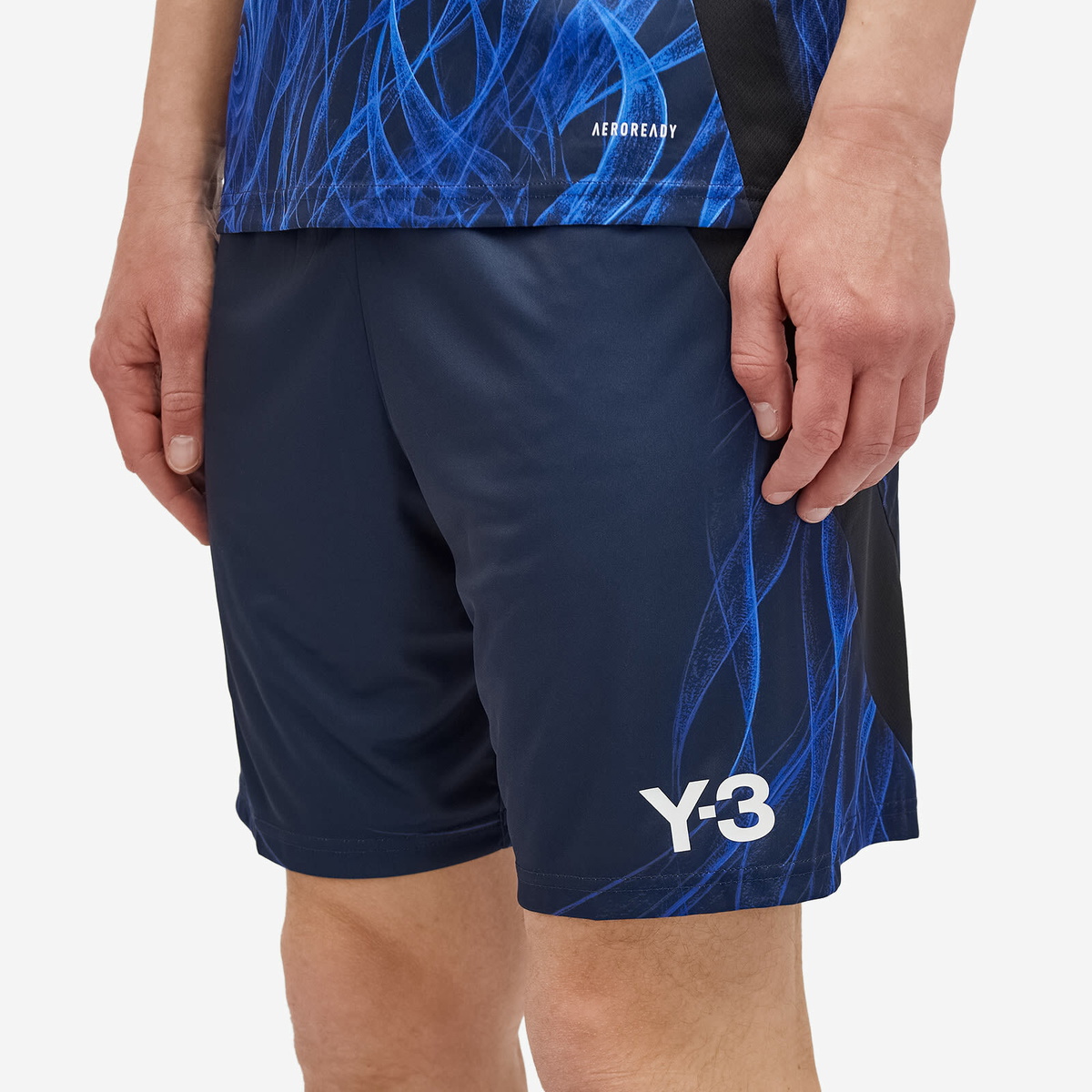 Y-3 Men's x JFA 2024 Home Football Shorts in Legend Ink Y-3