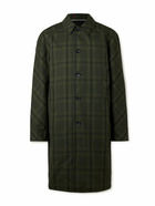 Mr P. - Checked Cotton-Twill Coat - Green