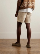 A Kind Of Guise - Volta Straight-Leg Linen and Cotton-Blend Jacquard Drawstring Shorts - Neutrals