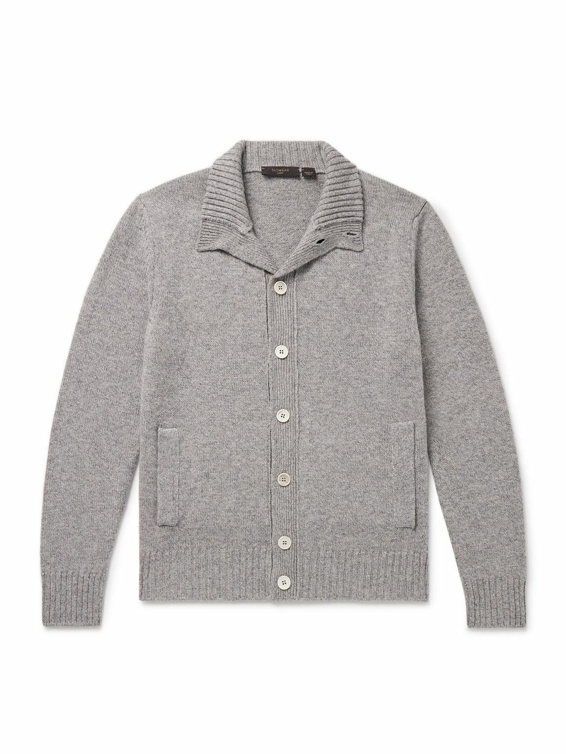 Incotex - Incotex Zanone Slim-Fit Virgin Wool Cardigan - Gray