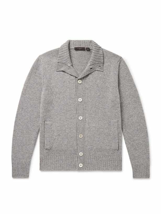 Photo: Incotex - Incotex Zanone Slim-Fit Virgin Wool Cardigan - Gray
