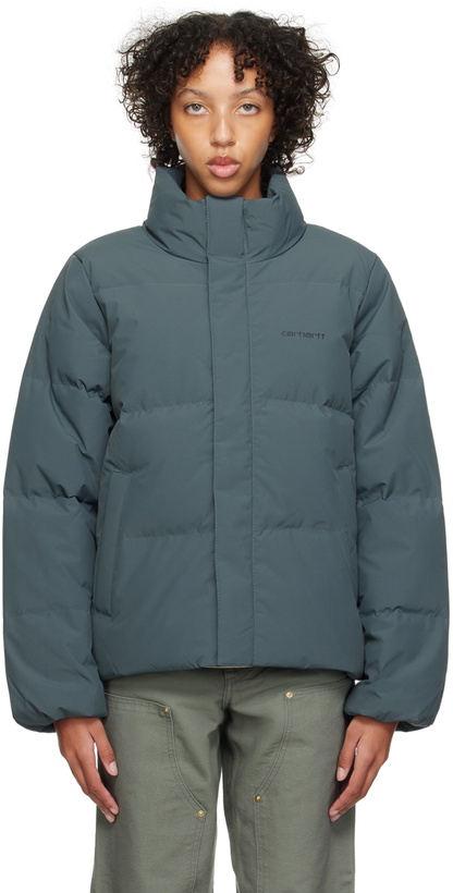 Photo: Carhartt Work In Progress Blue Yanie Down Jacket