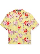 Palm Angels - Floral-Print Voile Shirt - Yellow