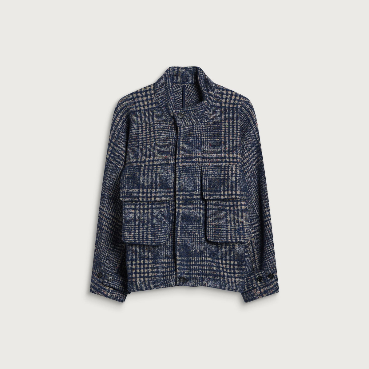 Gander Men's Wool Peveril Jacket in Blue Check