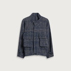 Gander Men's Wool Peveril Jacket in Blue Check