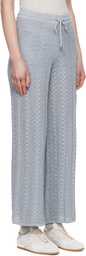 Holzweiler Blue Kelp Crochet Trousers