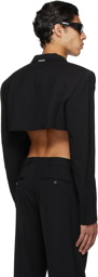 VETEMENTS Black Cropped Tailored Blazer