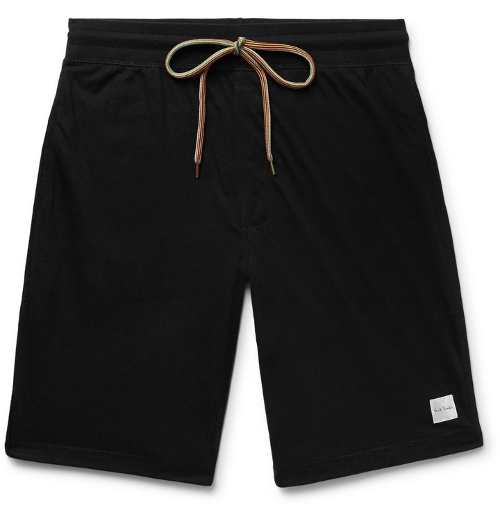Photo: Paul Smith - Cotton-Jersey Drawstring Shorts - Black
