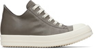 Rick Owens Gray Temple Low Sneakers