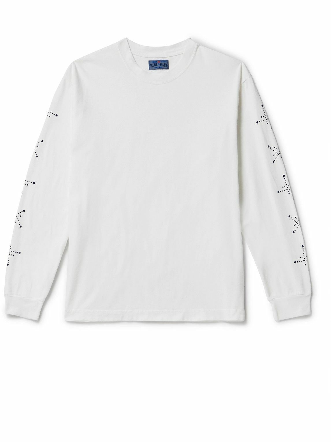 Photo: Blue Blue Japan - Kobolevi Sleeve-Printed Cotton-Jersey T-Shirt - White
