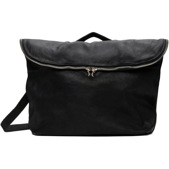 Photo: Guidi Black Leather Messenger Bag