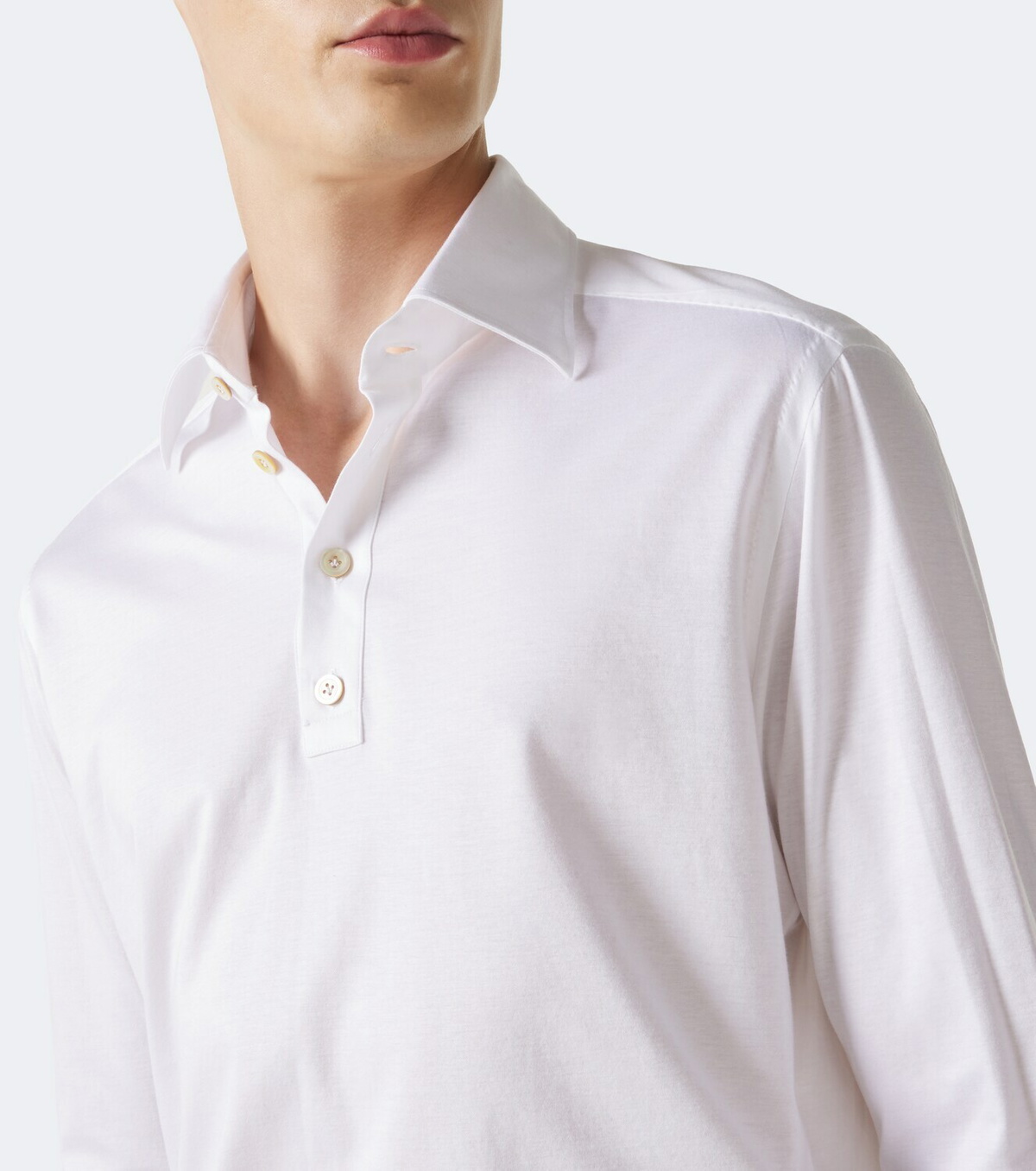 Kiton Cotton poplin polo top