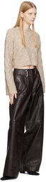 REMAIN Birger Christensen Beige Brushed Sweater