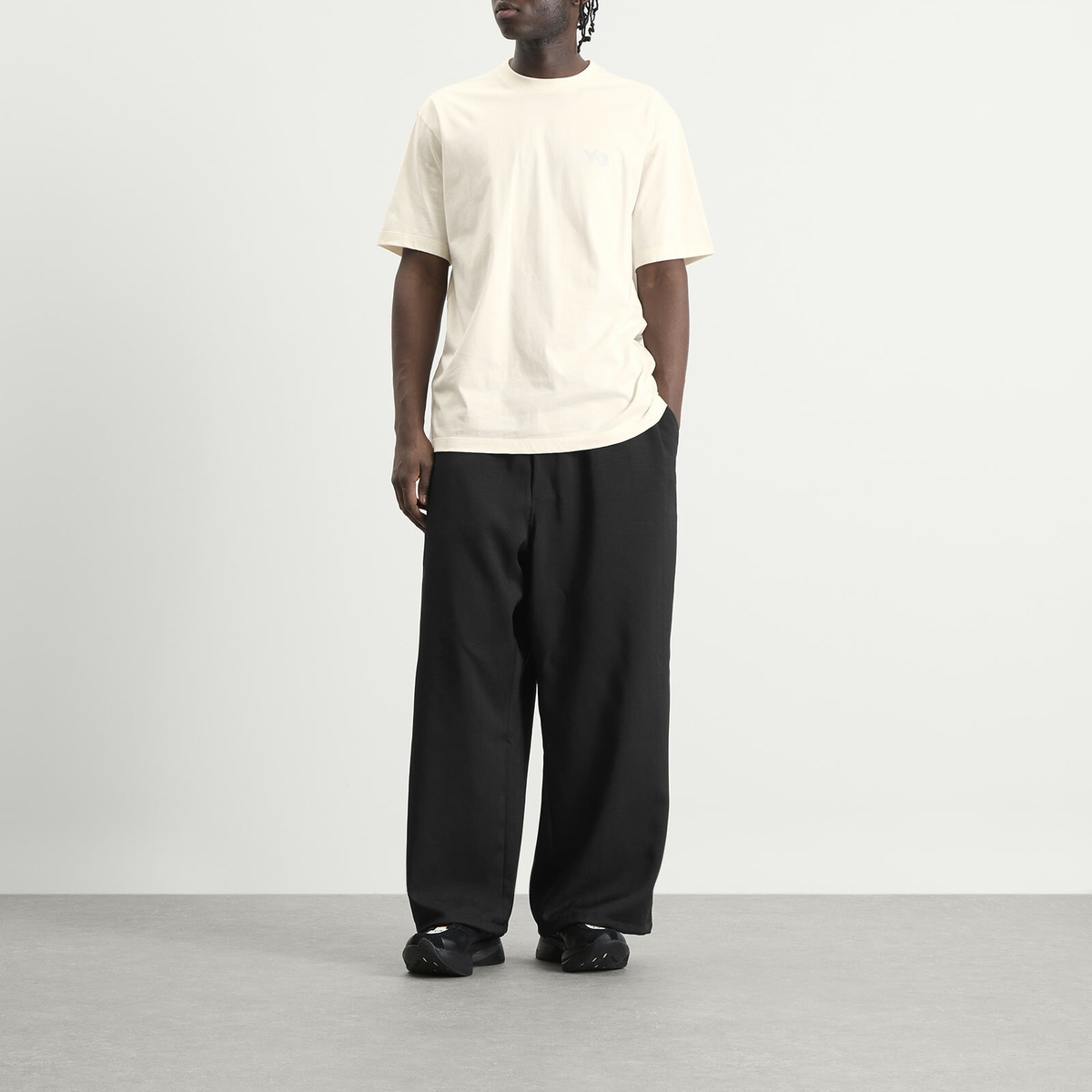 Y-3 Men's Logo T-Shirt in Beige