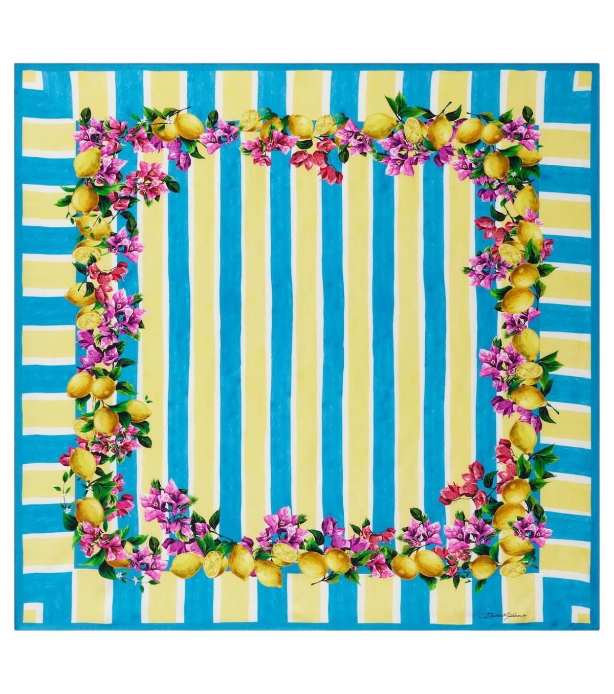 DOLCE & GABBANA Maiolica Printed Silk Twill Scarf Dolce