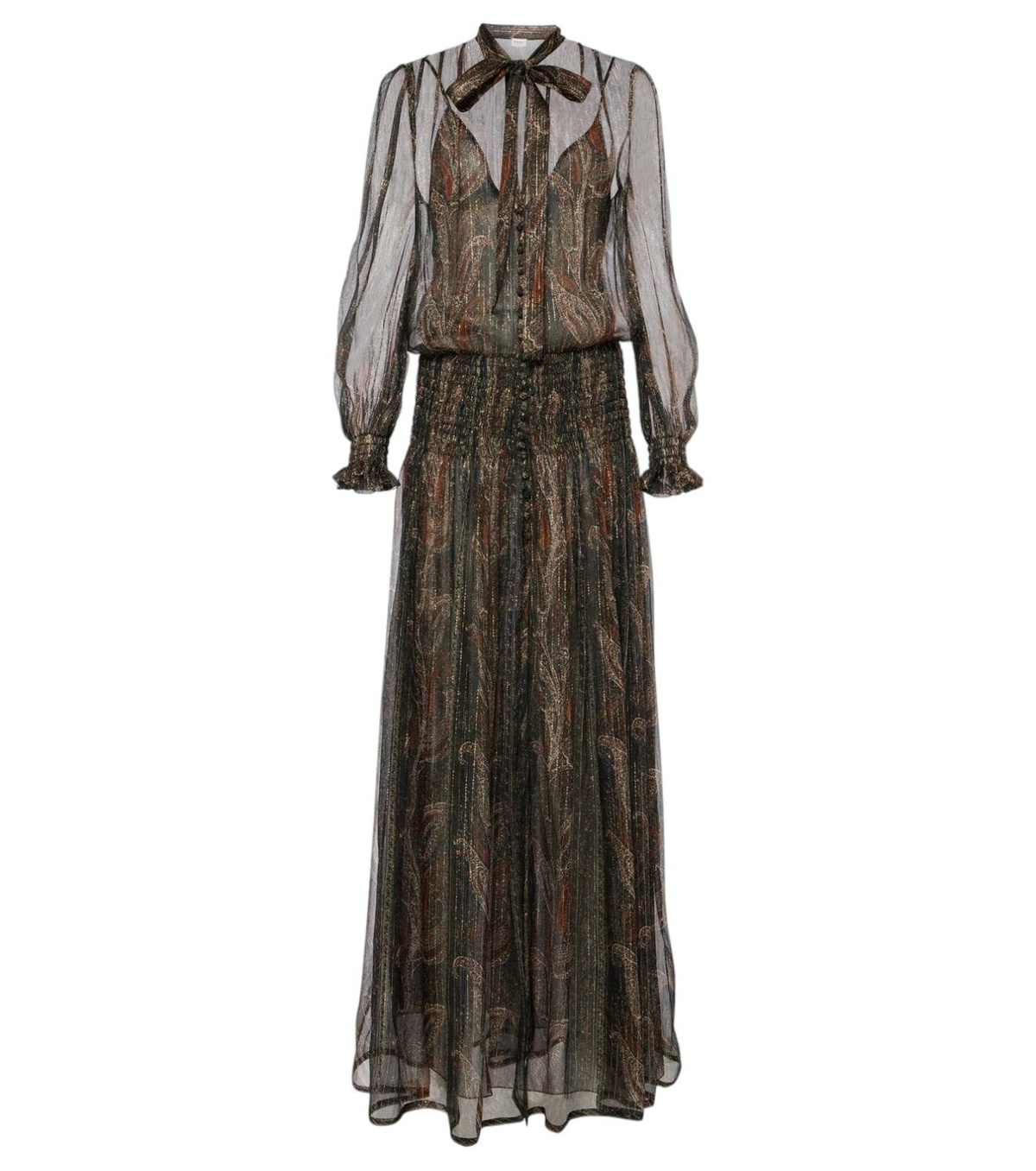 Saint Laurent - Draped jersey maxi dress Saint Laurent
