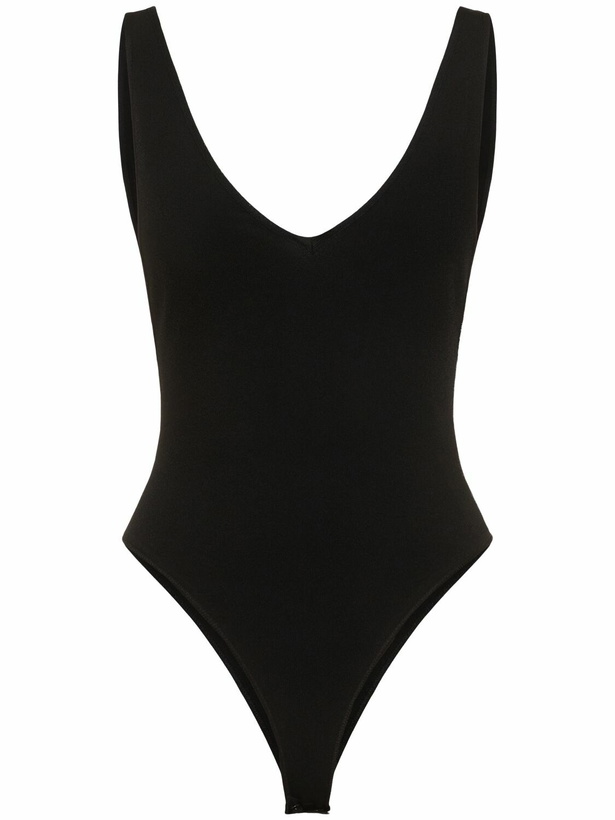 Photo: ROBERTO CAVALLI Stretch Viscose V-neck Bodysuit