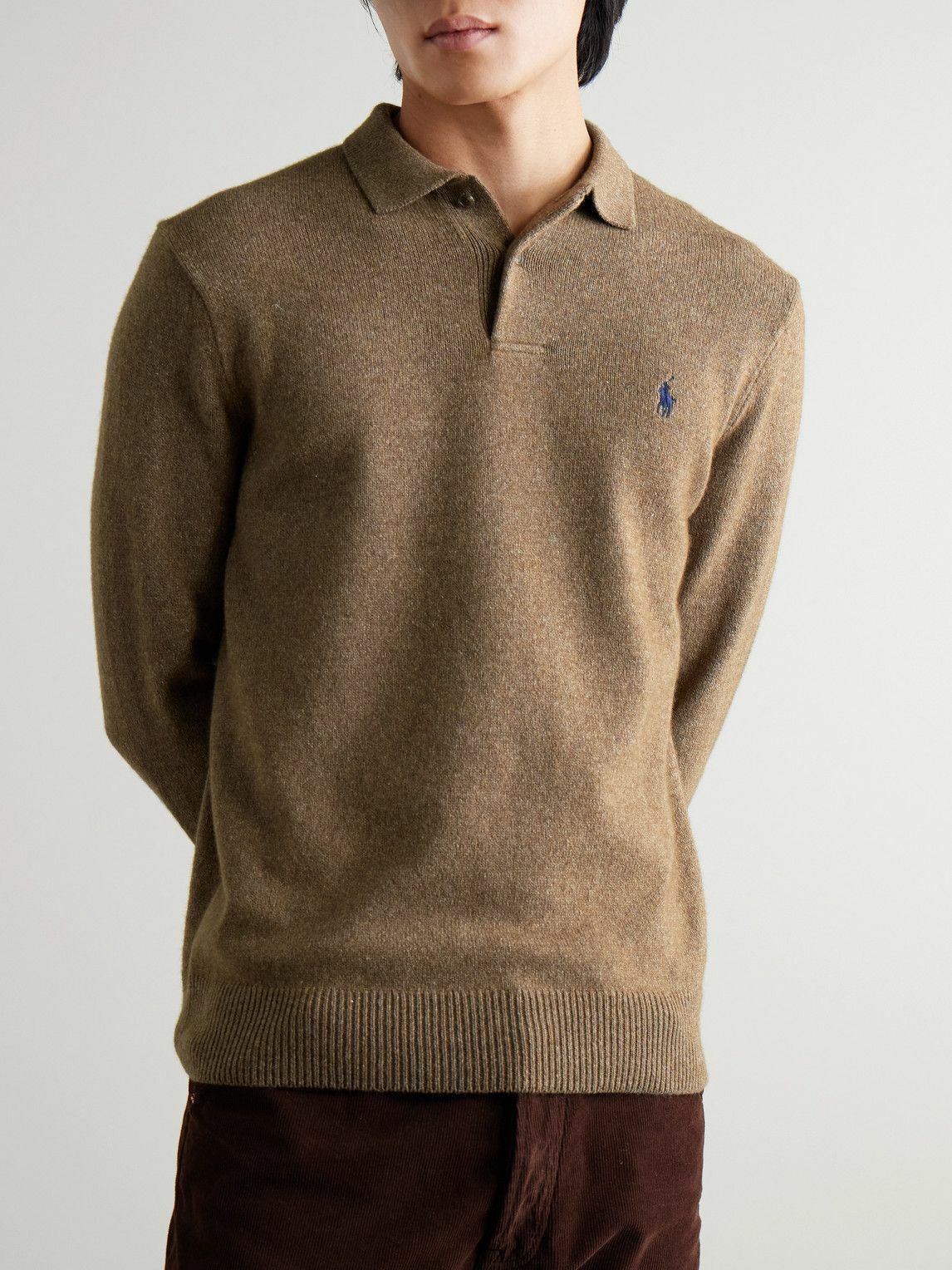 Polo Ralph Lauren - Wool and Cotton-Blend Polo Sweater