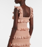 Zimmermann Rebellion ruffled lamé top