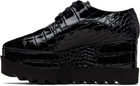 Stella McCartney Black Limited-Edition Elyse Crocodile Platform Derbys