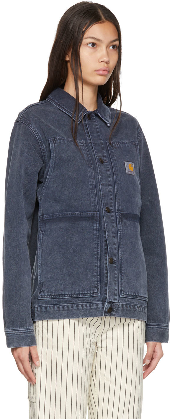 Carhartt Work In Progress Navy Double Front Denim Jacket Carhartt WIP