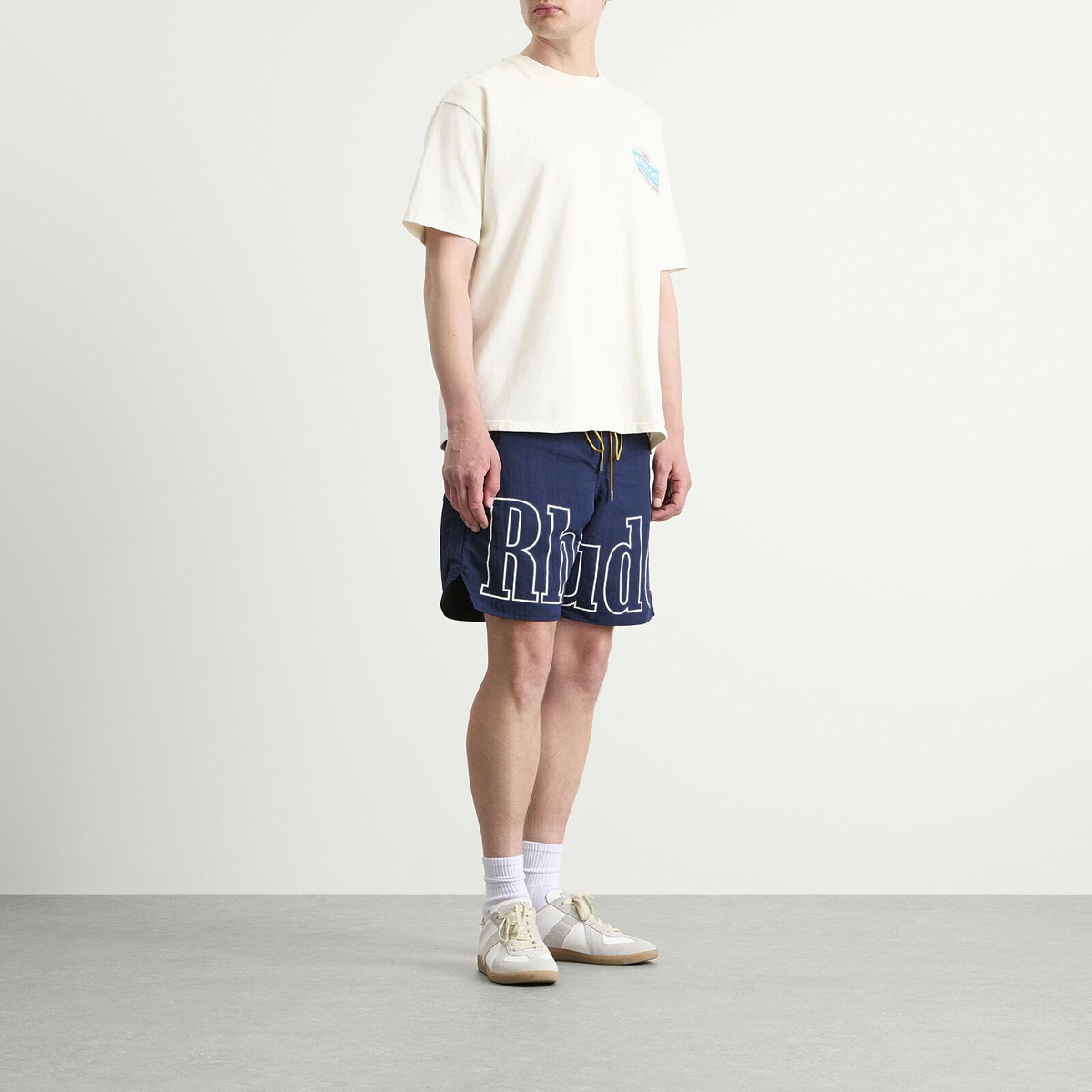 Rhude Men's Logo Shorts in Navy