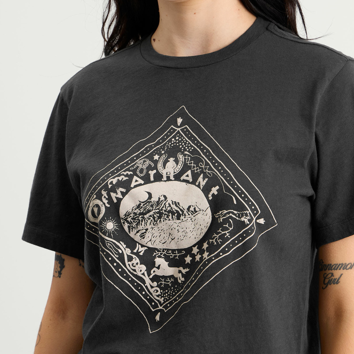 Isabel Marant Women's Étoile Zewel Logo T-Shirt in Faded Black