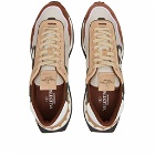 Valentino Men's Vintage Runner Sneakers in Chocolate Brown/Camel/Light Lilac
