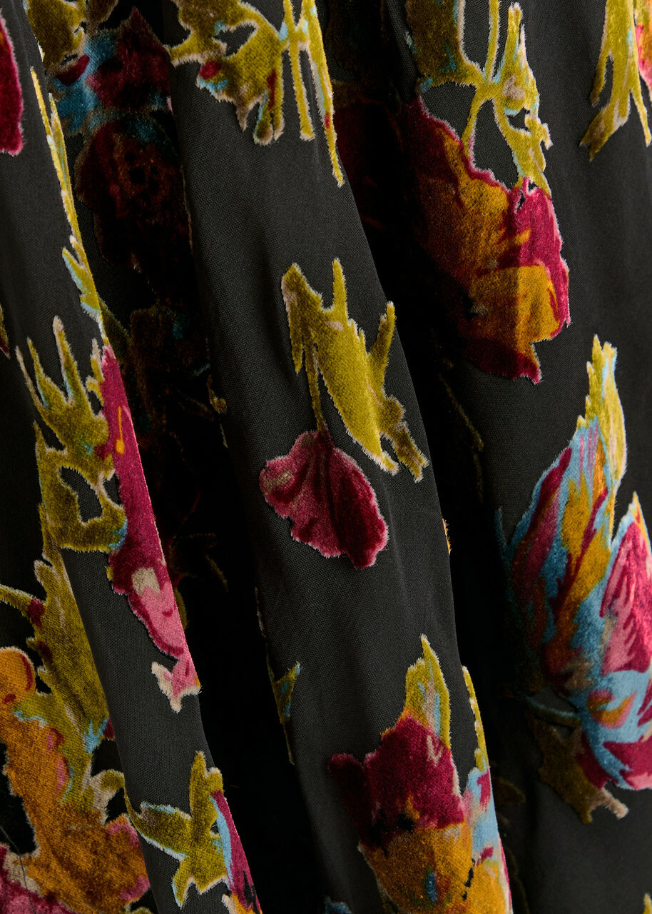 Rixo Hayley Scarf-effect Chiffon Midi Dress Multicoloured