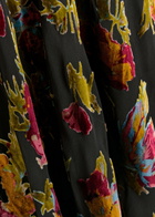 Rixo Hayley Scarf-effect Chiffon Midi Dress Multicoloured
